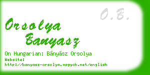 orsolya banyasz business card