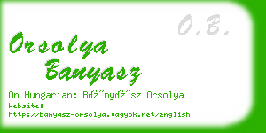 orsolya banyasz business card